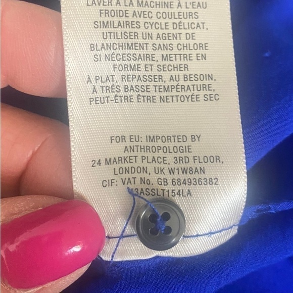 Anthropologie Maeve blue button down shirt size small - Picture 6 of 8